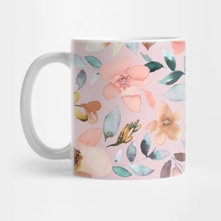 Tropical flowers-Coral soft pink Mug